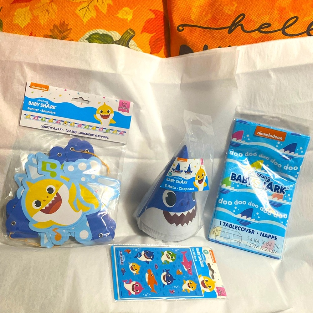 Pinkfong BABY SHARK birthday decorations package